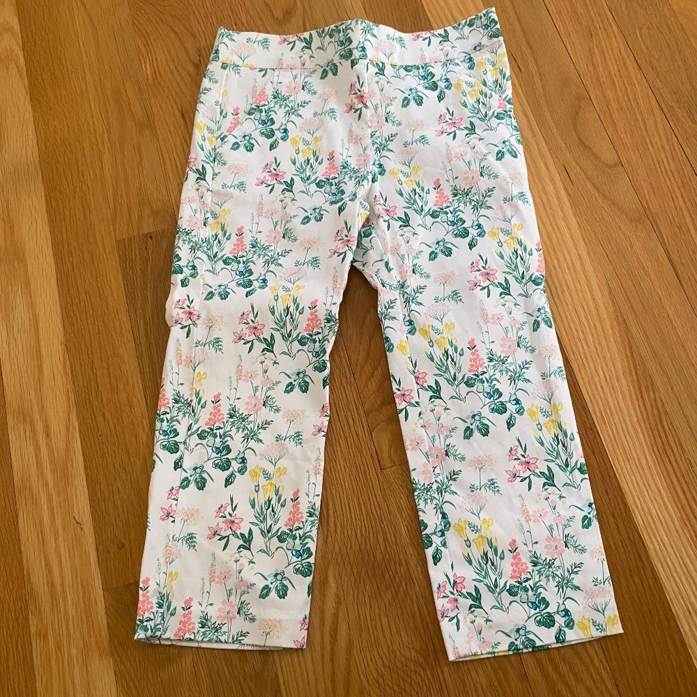 Janie and Jack floral print cropped pants